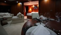 Motor Yacht Seven Spices - Private Dining in the Sky Suite - Image by Luxury Motor Yachts